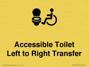 Accessible Toilet with Left to Right Transfer